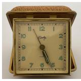 Misc. Vintage Clocks And Travel Clocks Including ELGIN And More (Chalkware Clock Horseman