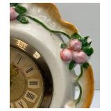 Misc. Vintage Clocks And Travel Clocks Including ELGIN And More (Chalkware Clock Horseman