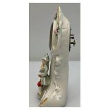 Misc. Vintage Clocks And Travel Clocks Including ELGIN And More (Chalkware Clock Horseman