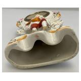 Misc. Vintage Clocks And Travel Clocks Including ELGIN And More (Chalkware Clock Horseman