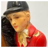 Misc. Vintage Clocks And Travel Clocks Including ELGIN And More (Chalkware Clock Horseman