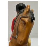 Misc. Vintage Clocks And Travel Clocks Including ELGIN And More (Chalkware Clock Horseman