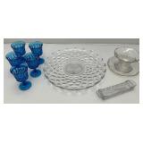 Misc. Vintage Glass Including Cobalt Blue And More