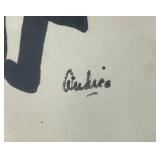 Antique Picture Frame 17" x 21" With Original Silhouette Art And Hand Painted Fold Open Shutter Mirror With Bermuda Art 18" x 20" Closed And 40" x 18" Open