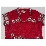 Vintage Colllectible Embroidered And Beaded Shirt Size 44