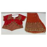 Vintage Colllectible Embroidered And Beaded Dress/Skirt And Top Size 44