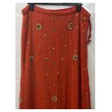 Vintage Colllectible Embroidered And Beaded Dress/Skirt And Top Size 44