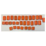 Misc. Vintage Wood Carved Items Including Camel Bone  Inlaid Trinket Box And More