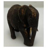 Misc. Vintage Wood Carved Items Including Camel Bone  Inlaid Trinket Box And More