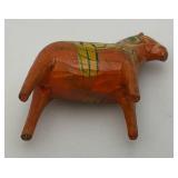 Misc. Vintage Wood Carved Items Including Camel Bone  Inlaid Trinket Box And More