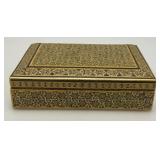 Misc. Vintage Wood Carved Items Including Camel Bone  Inlaid Trinket Box And More