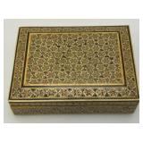 Misc. Vintage Wood Carved Items Including Camel Bone  Inlaid Trinket Box And More