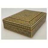 Misc. Vintage Wood Carved Items Including Camel Bone  Inlaid Trinket Box And More