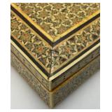 Misc. Vintage Wood Carved Items Including Camel Bone  Inlaid Trinket Box And More