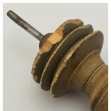 Misc. Vintage Wood Carved Items Including Camel Bone  Inlaid Trinket Box And More