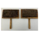 Misc. Vintage Wood Carved Items Including Camel Bone  Inlaid Trinket Box And More