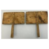 Misc. Vintage Wood Carved Items Including Camel Bone  Inlaid Trinket Box And More