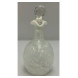Vintage FENTON Daisy And Fern Opalescent Clear Glass Cruet