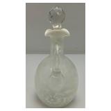 Vintage FENTON Daisy And Fern Opalescent Clear Glass Cruet