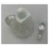 Vintage FENTON Daisy And Fern Opalescent Clear Glass Cruet