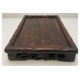 Exquisite CHINESE Natural Rosewood Hand Carved Lap Tray 9" x 14 1/2" x 2 1/4"