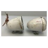 Vintage Bicycle Lights (One Missing Lens)