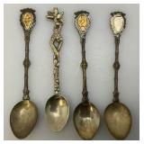 Misc. Heavy Metal Items Including Chrome bell, Heavy Brass Container And More