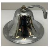 Misc. Heavy Metal Items Including Chrome bell, Heavy Brass Container And More