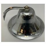 Misc. Heavy Metal Items Including Chrome bell, Heavy Brass Container And More