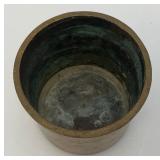 Misc. Heavy Metal Items Including Chrome bell, Heavy Brass Container And More