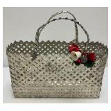 Unique Vintage Metal Woven Basket, Collectibles And More