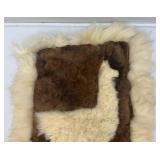 Avintage Alpaca Fur Rug Liama Design From Peru