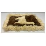 Avintage Alpaca Fur Rug Liama Design From Peru