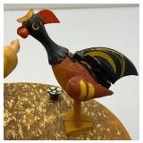 Vintage Handmade Wooden Music Boxes, Hummel Wooden Music Box & Inlaid Wooden Laquered Serving Tray (Cracks Present In Clearcoat)