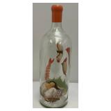 Three Tall Vintage Glass Wine Bottles (Perfect For Coins Or Marbles)