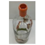 Three Tall Vintage Glass Wine Bottles (Perfect For Coins Or Marbles)