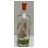 Three Tall Vintage Glass Wine Bottles (Perfect For Coins Or Marbles)