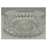 Vintage Crystal And Glass Items Including Fostoria Silver Plate Overlay Divided Snack Dish And More