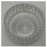 Vintage Crystal And Glass Items Including Fostoria Silver Plate Overlay Divided Snack Dish And More