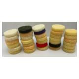 Large Group Of 3" Scrub Pads & Roll Of Plastic Drop Cloth