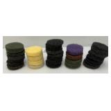 Large Group Of 3" Scrub Pads & Roll Of Plastic Drop Cloth
