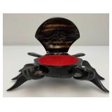 Hand Carved Wooden Crab Trinket Box