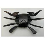 Hand Carved Wooden Crab Trinket Box