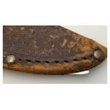 Vintage Hammer Brand Fixed Blade Knife with 5" Blade And Leather Sheath