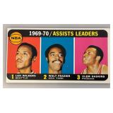 1970-71 TOPPS NBA 1969-70 Assist Leaders Len Wilkens, Walt Frazier And Clem Haskins Card (In Protective Sleeve) Reprint?