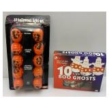 Misc. Vintage Halloween Light Sets Including Boo Ghost And More (New Old Stock)