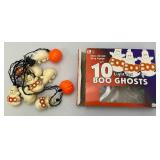 Misc. Vintage Halloween Light Sets Including Boo Ghost And More (New Old Stock)