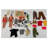 Vintage 1971 Big Jim Action Figures And Accessories (One Has bad Leg)