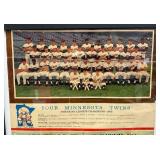 VERY COOL Vintage 1966 Calendar With "YOUR MINNESOTA TWINS" American League Champions-1965 (Calendar Missing Months)