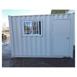 12 Foot Container Cabin w/ Side Door & Window